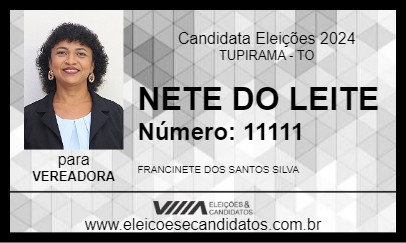 Candidato NETE DO LEITE 2024 - TUPIRAMA - Eleições