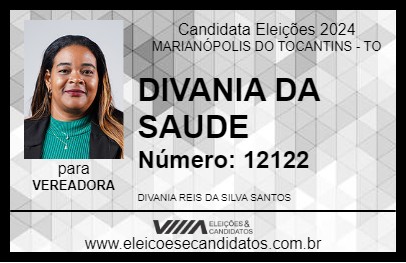 Candidato DIVANIA DA SAUDE 2024 - MARIANÓPOLIS DO TOCANTINS - Eleições