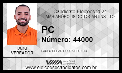 Candidato PC 2024 - MARIANÓPOLIS DO TOCANTINS - Eleições