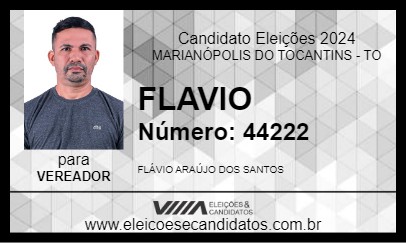 Candidato FLAVIO 2024 - MARIANÓPOLIS DO TOCANTINS - Eleições