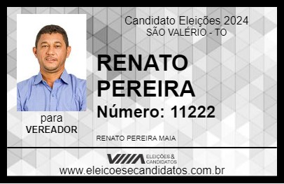 Candidato RENATO PEREIRA 2024 - SÃO VALÉRIO - Eleições