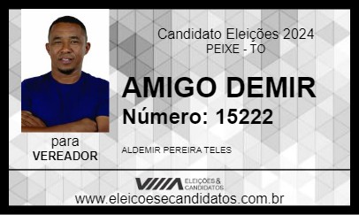 Candidato AMIGO DEMIR 2024 - PEIXE - Eleições