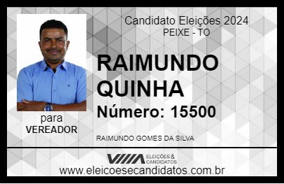 Candidato RAIMUNDO QUINHA 2024 - PEIXE - Eleições