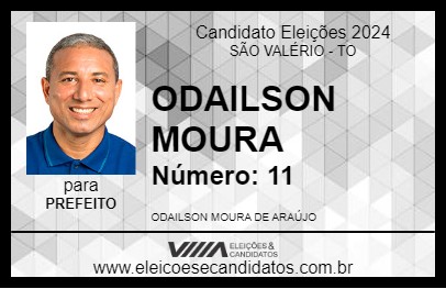 Candidato ODAILSON MOURA 2024 - SÃO VALÉRIO - Eleições