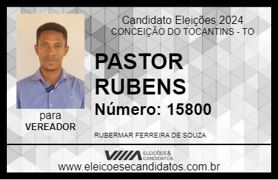 Candidato PASTOR RUBENS 2024 - CONCEIÇÃO DO TOCANTINS - Eleições