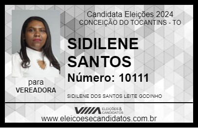 Candidato SIDILENE SANTOS 2024 - CONCEIÇÃO DO TOCANTINS - Eleições