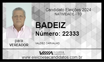 Candidato BADEIZ 2024 - NATIVIDADE - Eleições