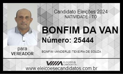 Candidato BONFIM DA VAN 2024 - NATIVIDADE - Eleições