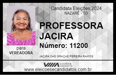 Candidato PROFESSORA JACIRA 2024 - NAZARÉ - Eleições