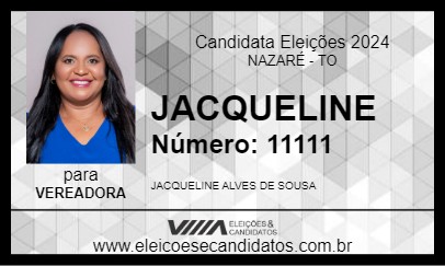 Candidato JACQUELINE 2024 - NAZARÉ - Eleições