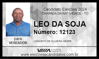 Candidato LEO DA SOJA 2024 - CHAPADA DA NATIVIDADE - Eleições