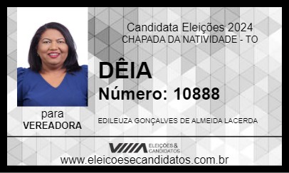 Candidato DÊIA 2024 - CHAPADA DA NATIVIDADE - Eleições