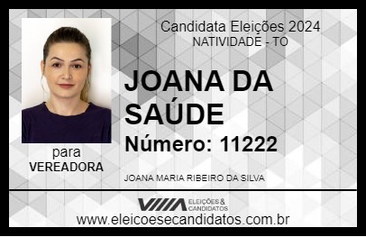 Candidato JOANA DA SAÚDE 2024 - NATIVIDADE - Eleições