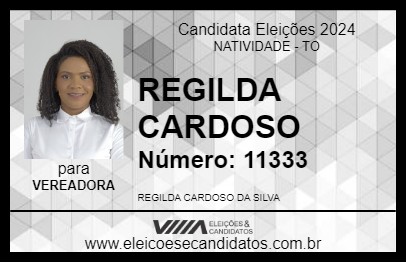 Candidato REGILDA CARDOSO 2024 - NATIVIDADE - Eleições