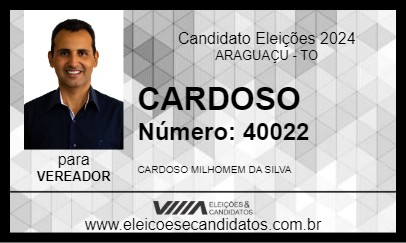 Candidato CARDOSO 2024 - ARAGUAÇU - Eleições