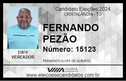 Candidato FERNANDO PEZÃO 2024 - CRISTALÂNDIA - Eleições