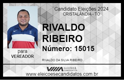 Candidato RIVALDO RIBEIRO 2024 - CRISTALÂNDIA - Eleições