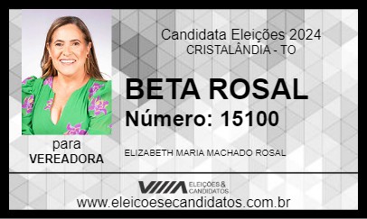 Candidato BETA ROSAL 2024 - CRISTALÂNDIA - Eleições