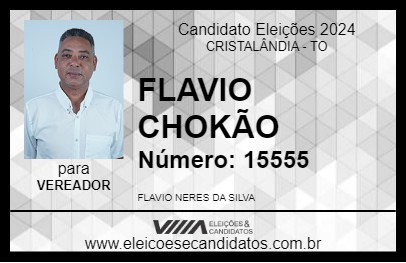 Candidato FLAVIO CHOKÃO 2024 - CRISTALÂNDIA - Eleições