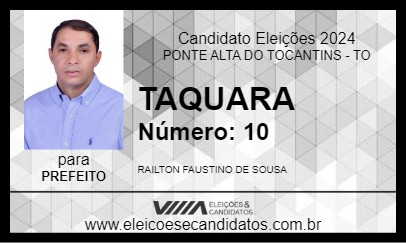 Candidato TAQUARA 2024 - PONTE ALTA DO TOCANTINS - Eleições