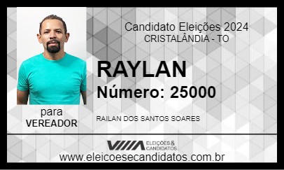 Candidato RAYLAN 2024 - CRISTALÂNDIA - Eleições