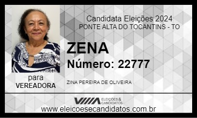 Candidato ZENA 2024 - PONTE ALTA DO TOCANTINS - Eleições