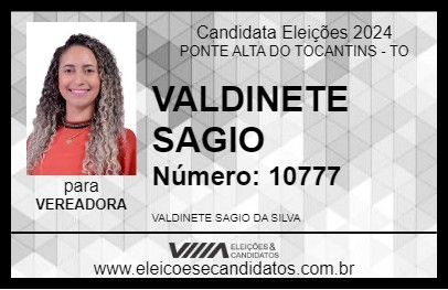 Candidato VALDINETE SAGIO 2024 - PONTE ALTA DO TOCANTINS - Eleições