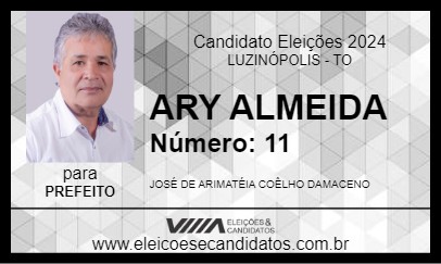 Candidato ARY ALMEIDA 2024 - LUZINÓPOLIS - Eleições