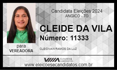 Candidato CLEIDE DA VILA 2024 - ANGICO - Eleições