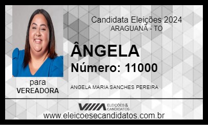 Candidato ÂNGELA 2024 - ARAGUANÃ - Eleições