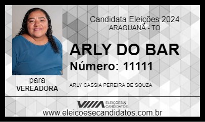 Candidato ARLY DO BAR 2024 - ARAGUANÃ - Eleições