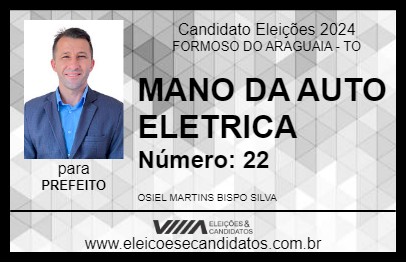 Candidato MANO DA AUTO ELETRICA 2024 - FORMOSO DO ARAGUAIA - Eleições