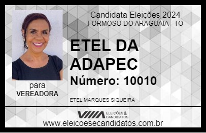 Candidato ETEL DA ADAPEC 2024 - FORMOSO DO ARAGUAIA - Eleições