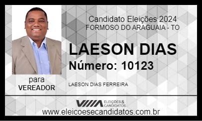 Candidato LAESON DIAS  2024 - FORMOSO DO ARAGUAIA - Eleições