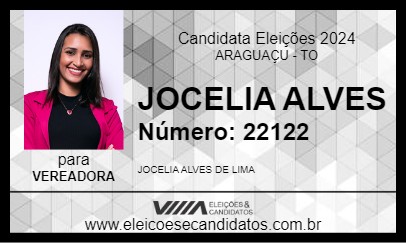 Candidato JOCELIA ALVES 2024 - ARAGUAÇU - Eleições