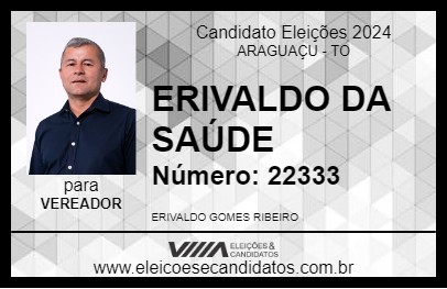 Candidato ERIVALDO DA SAÚDE 2024 - ARAGUAÇU - Eleições