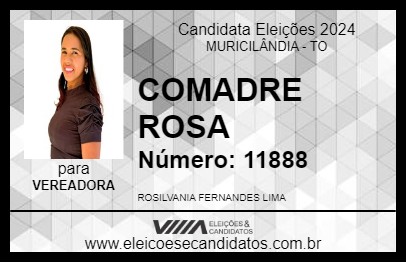 Candidato COMADRE ROSA 2024 - MURICILÂNDIA - Eleições