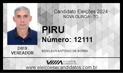 Candidato PIRU 2024 - NOVA OLINDA - Eleições