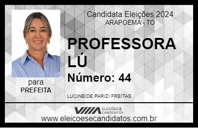 Candidato PROFESSORA LÚ 2024 - ARAPOEMA - Eleições