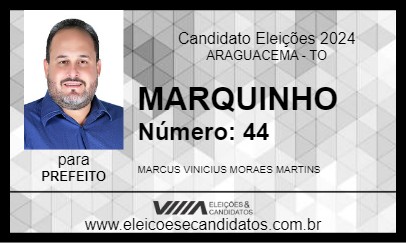 Candidato MARQUINHO 2024 - ARAGUACEMA - Eleições