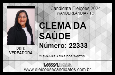 Candidato CLEMA DA SAÚDE 2024 - WANDERLÂNDIA - Eleições