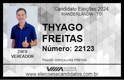 Candidato THYAGO FREITAS 2024 - WANDERLÂNDIA - Eleições