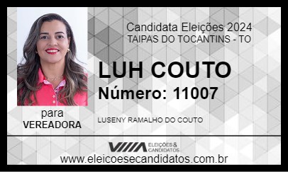 Candidato LUH COUTO 2024 - TAIPAS DO TOCANTINS - Eleições