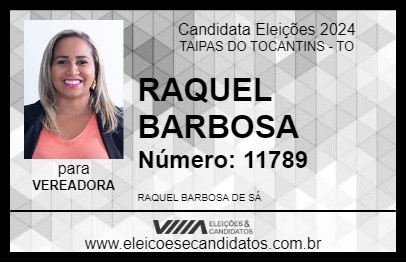 Candidato RAQUEL BARBOSA 2024 - TAIPAS DO TOCANTINS - Eleições