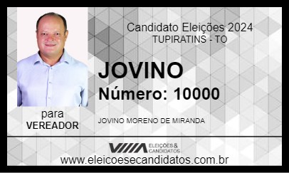 Candidato JOVINO 2024 - TUPIRATINS - Eleições