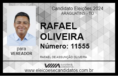 Candidato RAFAEL OLIVEIRA 2024 - ARAGUATINS - Eleições