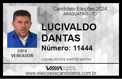 Candidato LUCIVALDO DANTAS 2024 - ARAGUATINS - Eleições