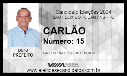 Candidato CARLÃO 2024 - SÃO FÉLIX DO TOCANTINS - Eleições