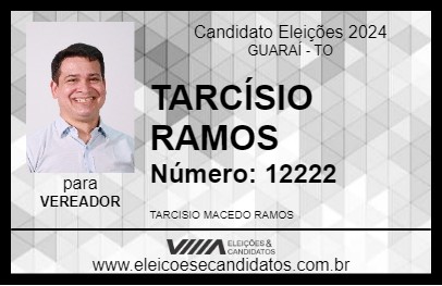 Candidato TARCÍSIO RAMOS 2024 - GUARAÍ - Eleições