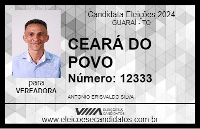 Candidato CEARÁ DO POVO 2024 - GUARAÍ - Eleições